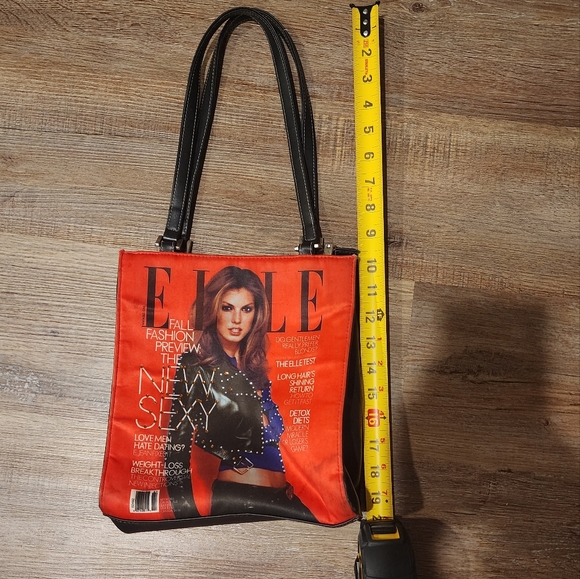 Y2k ELLE Magazine Print Purse Shoulder Bag 2003 - Picture 12 of 12